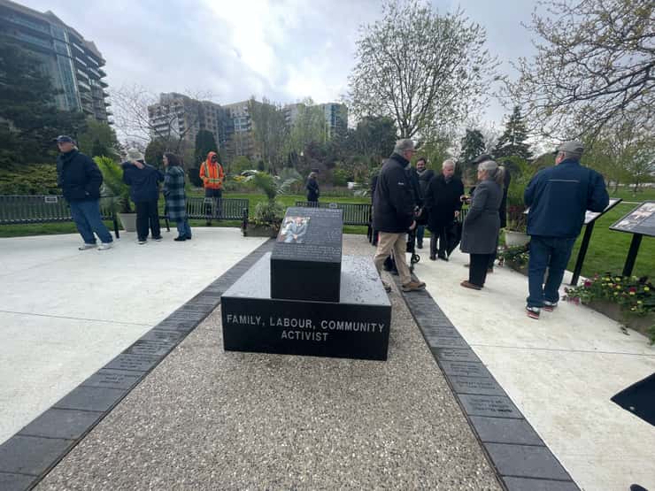The Gary Parent memorial in Reaume Park in east Windsor, May 1, 2026. (Photo by Maureen Revait) 