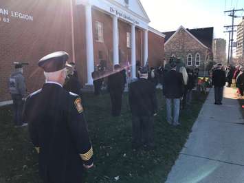 A Remembrance Day service in Sarnia. 11 November 2020. (BlackburnNews.com Photo by Sue Storr)