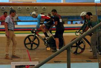 Nick Wammes competes at the world junior track cycling championships in Aigle, Switzerland. July 2016. (Photo courtesy of Nick Wammes)