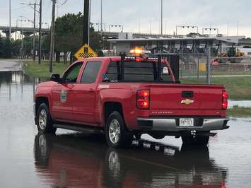 Flooding on Venetian Blvd. July 19, 2020. Photo courtesy of Greg Grimes. 