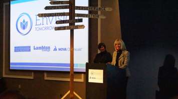 Lambton College President Judith Morris says its the largest donation by any industry or company to the college ever. October 30, 2015 (BlackburnNews.com Photo by Briana Carnegie)