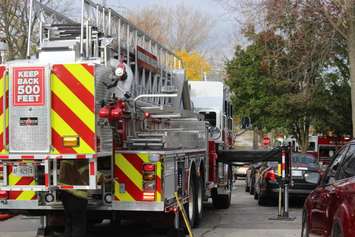 A fire October 29, 2015 at 234 Brock St. in Windsor is under investigation.  (Photo by Adelle Loiselle)