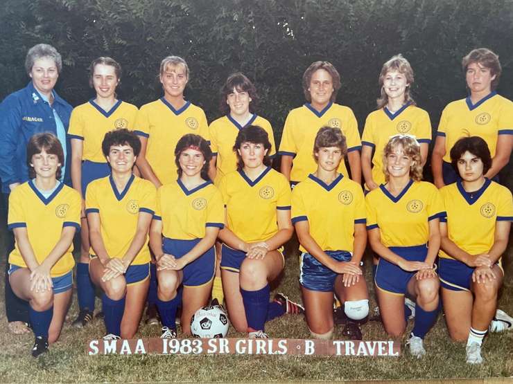 1983 team photo of the Sarnia Girls Soccer Club. (Photo courtesy of Barb Postil) 