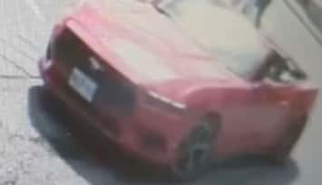 A Ford Mustang convertible believed to be involved in a Windsor assault case, May 11, 2026. Photo provided by Windsor police/X.