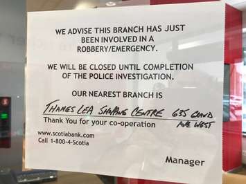 Scotiabank robbery. October 25, 2019. (Photo by Paul Pedro).
