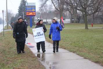 OSSTF strike at Chatham-Kent Secondary School on December 4, 2019 (Photo by Allanah Wills)