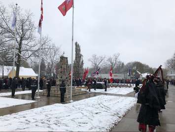 The Remembrance Day Ceremony in Kingsville(Tweeted by Mayor Nelson Santos @NSantos007)