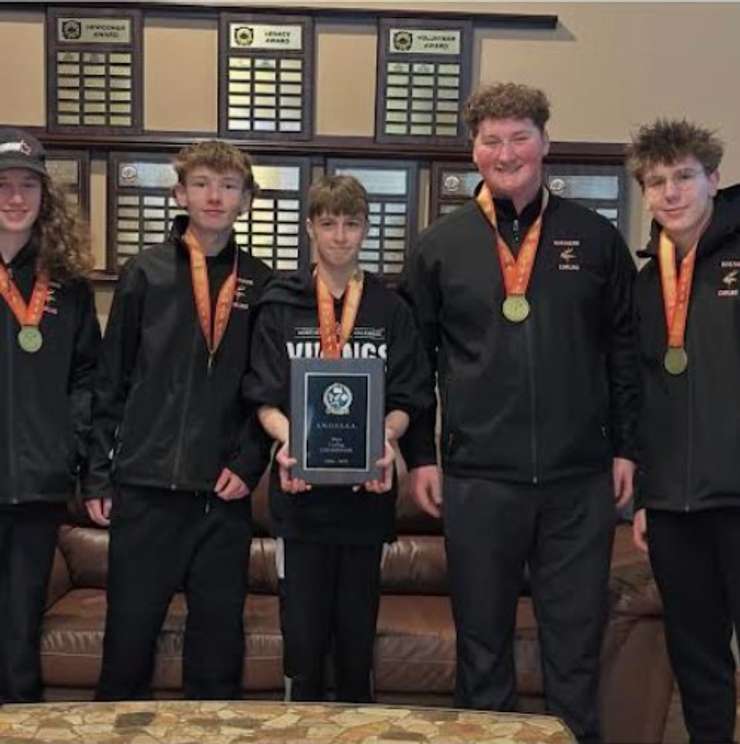 The Northern Vikings Senior Boys' Curling Team (Photo courtesy of Northern Collegiate)