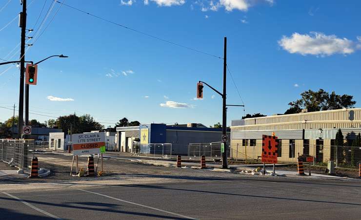 St. Clair Street and Lite Street road closure. October 9, 2024. (Photo by Natalia Vega)