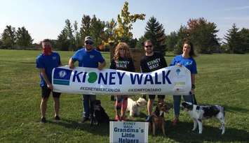 Team Grandma's Little Helpers taking part in the 2020 Kidney Walk in Sarnia-Lambton. September 2020. (Photo from the Kidney Foundation of SL Facebook page)