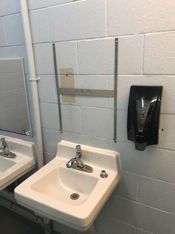 Damage caused by vandalism is shown in Lakeshore on October 6, 2021. Photo courtesy Municipality of Lakeshore.