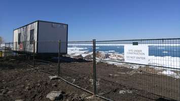 Construction along the Bright's Grove shoreline at Kenwick Street and Old Lakeshore Road. March 18, 2018. (Photo by Colin Gowdy, Blackburn News)
