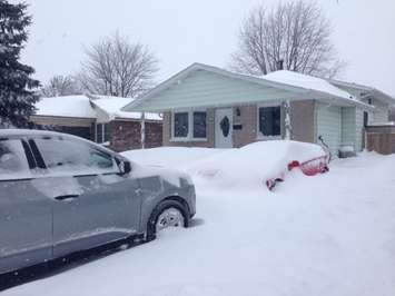 Sarnia Lambton residents dig out after a major winter storm dumped 30 cm of snow. February 2, 2015 (BlackburnNews.com photo by Melanie Irwin)
