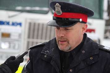 Windsor police Sergeant Matthew D'Asti speaks with the media on January 21, 2015 about the murder of Cassandra Kaake. (Photo by Jason Viau)
