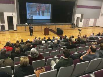 An information meeting on a new mega-hospital for WIndsor-Essex is held at Migration Hall in Kingsville on February 10, 2015. (Photo by Ricardo Veneza)
