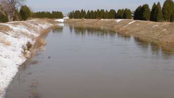 The Indian-McGregor Diversion Channel on March 16 2015 (Photo by Jake Kislinsky).