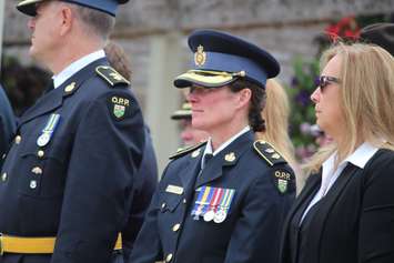Various officers attend the naming ceremony for the 