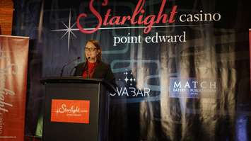 Starlight Casino Point Edward General Manager Linda McColl at the at the casino's Grand Opening celebration. November 28, 2018. (Photo by Colin Gowdy, BlackburnNews)