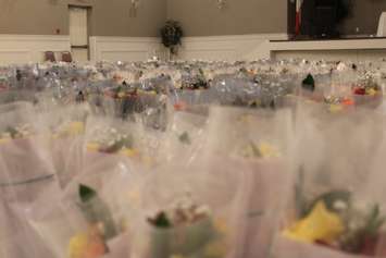 Volunteers prepare for the 