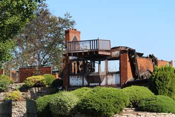 The remains of a Bradley home after a massive house fire, July 13, 2016 (Photo by Jake Kislinsky)