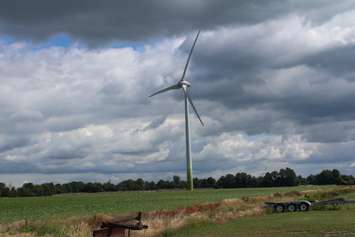 A wind turbine near Marsh Line in Chatham-Kent. (Photo by Jake Kislinsky)