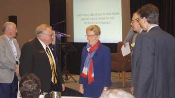 Ontario Premier Kathleen Wynne With Lambton Warden Bill Weber - May 5, 2017 (Photo By Melanie Irwin)