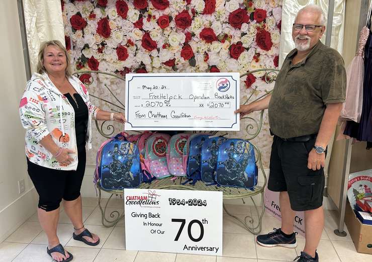 Chatham Goodfellows donate to Operation Backpack (Image courtesy of Chatham Goodfellows)