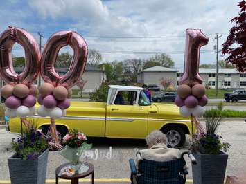 100th birthday parade for Lillian Price. May 22, 2020 (Photo provided by Jenica Tanguay)