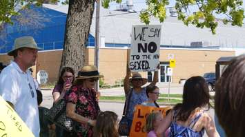 Sarnia-Lambton Sex-ed Protest May 8 2015 (Photo by Briana Carnegie)