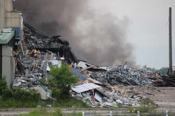 Smoldering ruins at the Windsor Raceway July 1, 2015. (Photo by Adelle Loiselle)