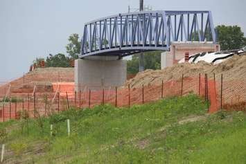 BlackburnNews.com file photo of a pedestrian bridge along the Herb Gray Parkway, June 25, 2015. (Photo by Jason Viau)