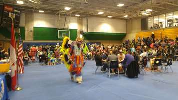 Lambton College's 26th annual Pow Wow in the college gymnasium. April 5, 2018. (Photo by Colin Gowdy, Blackburn News)