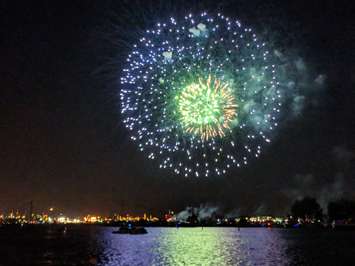 Canada Day fireworks in Sarnia July 1, 2018 (BlackburnNews.com photo by Josh Boyce)