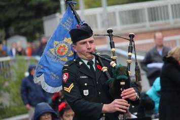 Remembrance Day ceremony at Chatham's Cenotaph, November 11, 2016 (Photo by Jake Kislinsky)