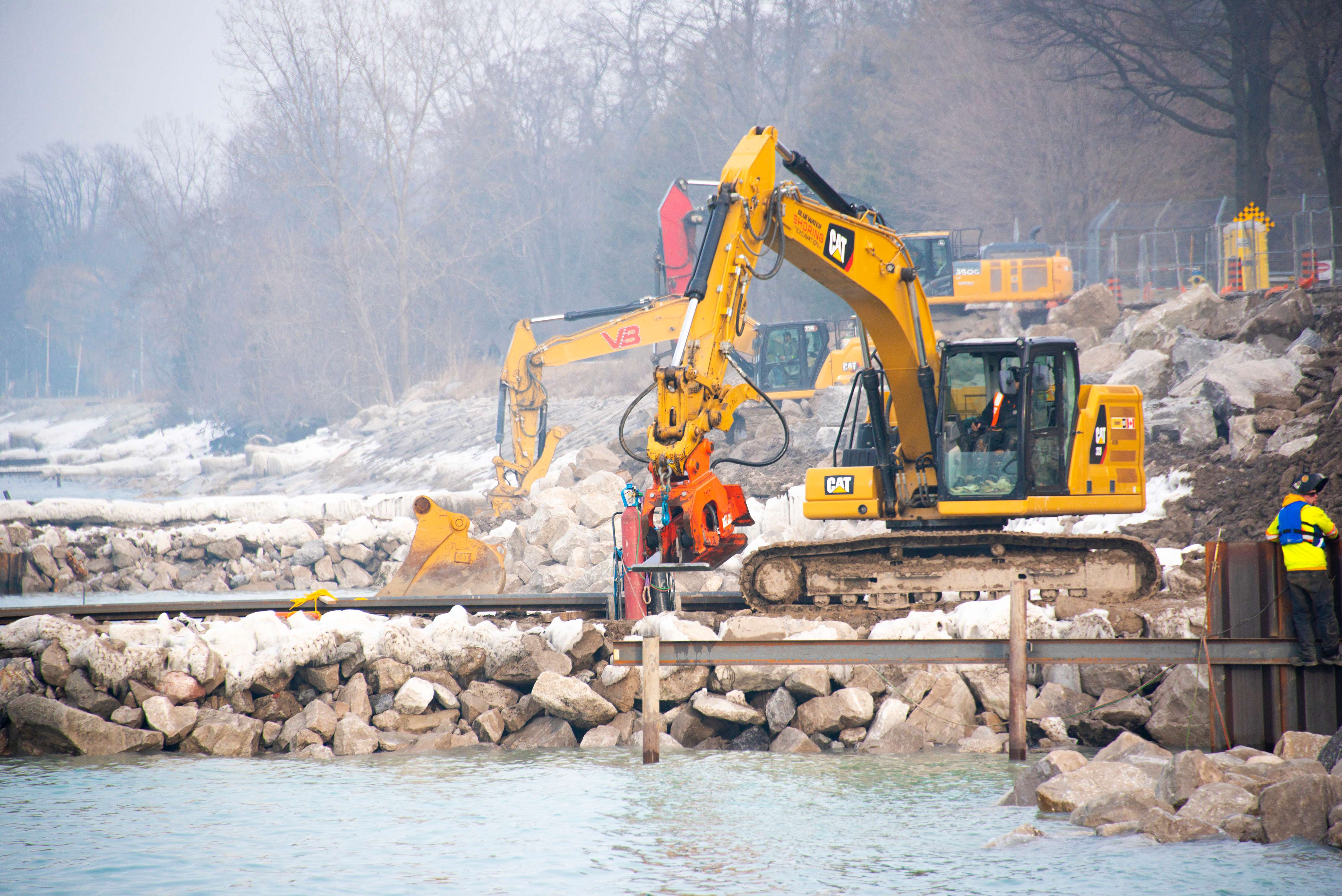 Shoreline protection work continues in Bright's Grove