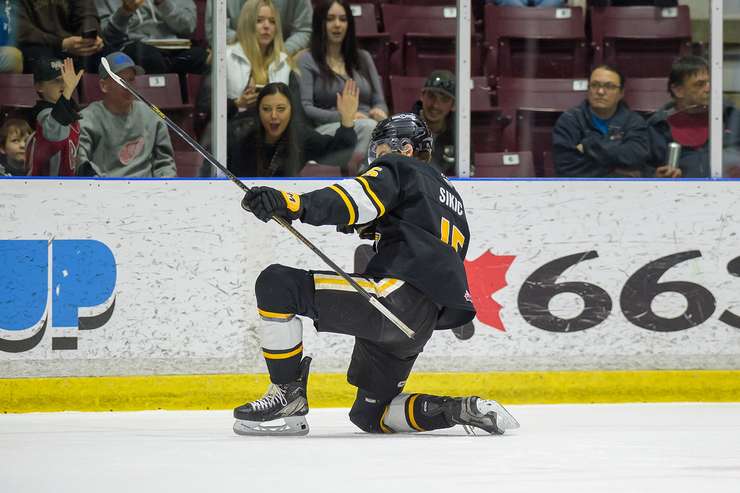 Sarnia Sting win at home against Flint Firebirds at Progressive Auto Sales Arena on March 15,2024 (Metcalfe Photography)