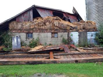 A barn damaged in a storm Sept 11/19 (Submitted photo)