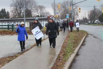 OSSTF strike at Chatham-Kent Secondary School on December 4, 2019 (Photo by Allanah Wills)