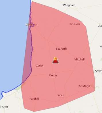 As of 2:50pm.  Updated outage map from Hydro One on Dec. 17, 2014.  More than 25,000 Hydro One customers affected.  A number of customers from other utilities also affected.