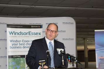 Windsor Mayor Drew Dilkens at HGS Canada Announcement, January 13 2015.  (Photo by Adelle Loiselle.)