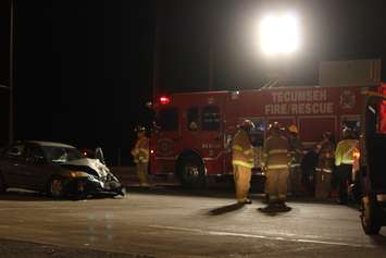 Emergency crews respond to a crash at the intersection of Walker Rd. and HWY 3, April 21, 2015. (Photo by Jason Viau)