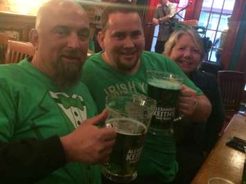 Revellers celebrate St. Patrick's Day at Gilligan's Restaurant in Leamington. (Photo by Ricardo Veneza)
