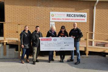 Pictured left to right; Kennedy Vandendool, Marketing & Communication Coordinator. Darrin Crockford, Corporate Health & Safety Manager. Tracey Vlasman, Human Resources. Karen McDade, Manager of Public Relations & Administration. Jason Hedges, Territory Manager Photo courtesy of Dowler-Karn)