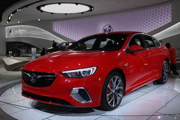 The 2018 Buick Regal sedan on display at the 2018 North American International Auto Show in Detroit, January 15, 2018. Photo by Mark Brown/Blackburn News.