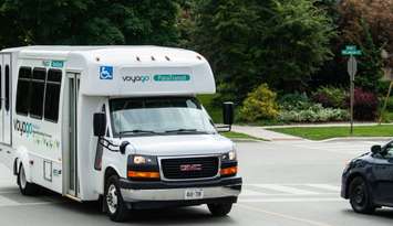 Voyago ParaTransit bus. (Photo from the Voyago Transit Facebook page)