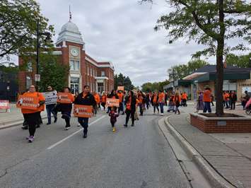 Healing walk and gathering in Wallaceburg. (Photo by Paul Pedro)