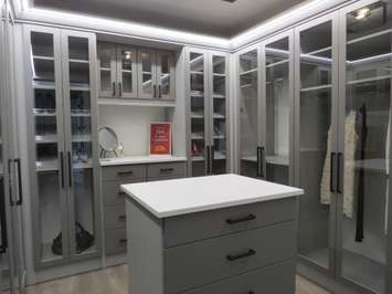 A walk-in closet inside the Dream Home at 2162 Ironwood Rd. (Photo by Miranda Chant, Blackburn News)