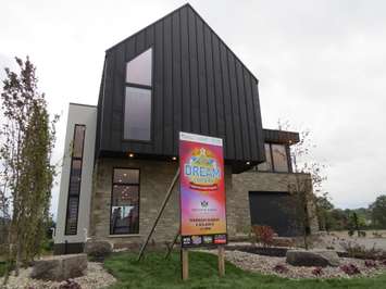 The exterior of the Dream Lottery home on 7375 Silver Creek Circle. (Photo by Miranda Chant, Blackburn News) 