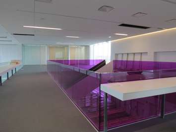 The library mezzanine at the Bostwick Community Centre on Southdale Rd. W. (Photo by Miranda Chant, Blackburn News)