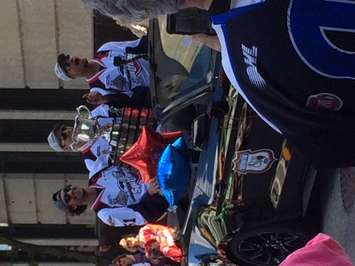 The Windsor Spitfires were greeted by hundreds of fans during the team's Mastercard Memorial Cup championship parade, May 31, 2017. (Photo courtesy of Colin Botten)